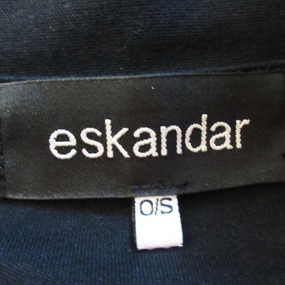 Black ESKANDAR 100% Pima Cotton Jacket, One Size, Very Good Condition - Picture 6 of 15